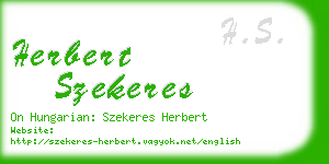 herbert szekeres business card